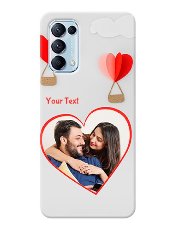 Custom Reno 5 Pro 5G Phone Covers: Parachute Love Design