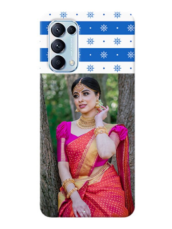 Custom Reno 5 Pro 5G custom mobile covers: Snow Pattern Design