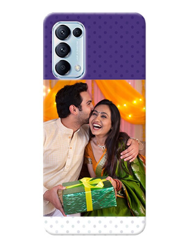 Custom Reno 5 Pro 5G mobile phone cases: Violet Pattern Design