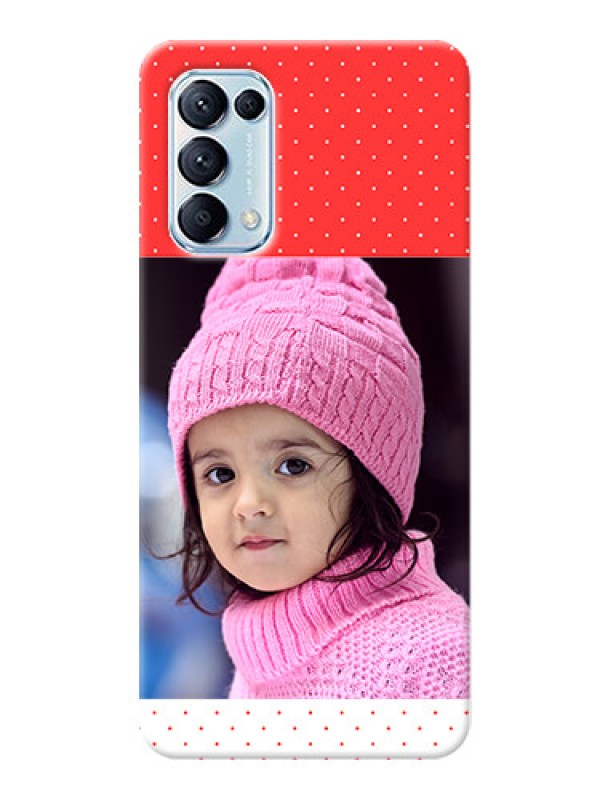 Custom Reno 5 Pro 5G personalised phone covers: Red Pattern Design
