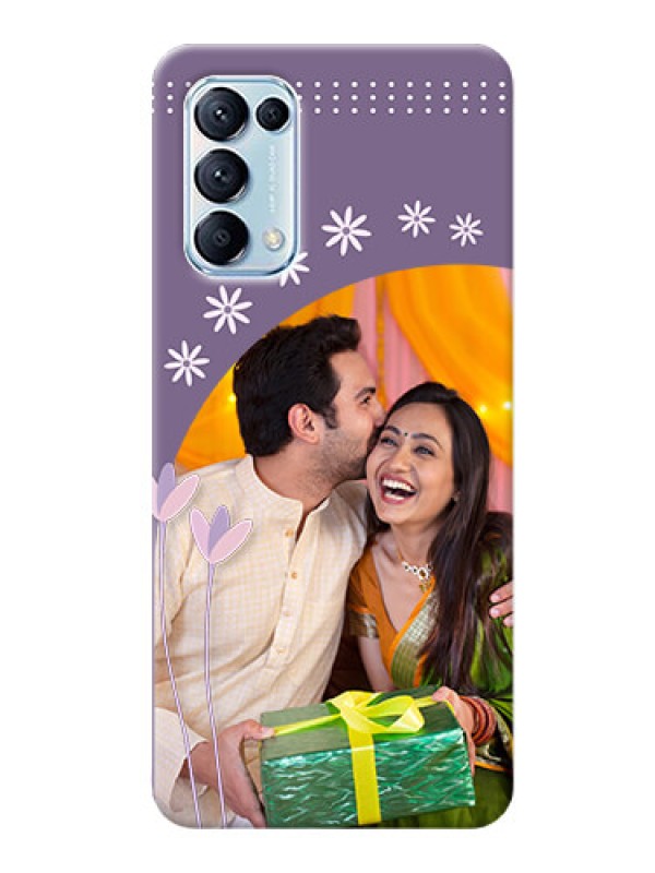 Custom Reno 5 Pro 5G Phone covers for girls: lavender flowers design 
