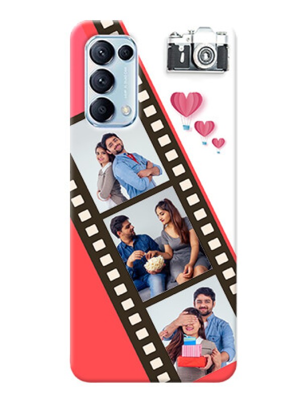 Custom Reno 5 Pro 5G custom phone covers: 3 Image Holder with Film Reel