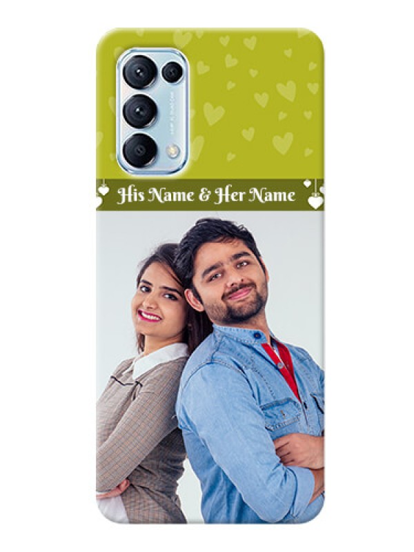 Custom Reno 5 Pro 5G custom mobile covers: You & Me Heart Design