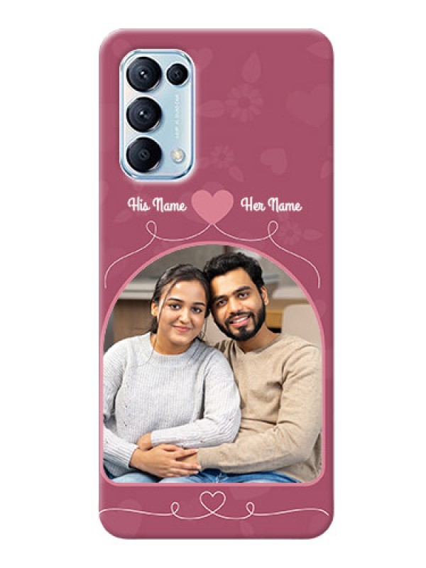 Custom Reno 5 Pro 5G mobile phone covers: Love Floral Design