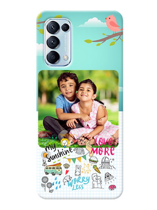 Custom Reno 5 Pro 5G phone cases online: Doodle love Design