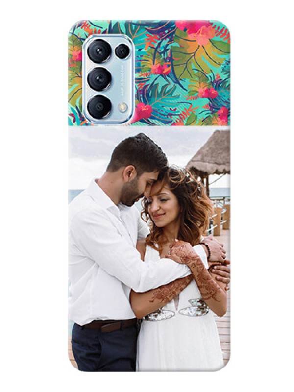 Custom Reno 5 Pro 5G Personalized Phone Cases: Watercolor Floral Design