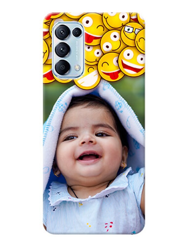 Custom Reno 5 Pro 5G Custom Phone Cases with Smiley Emoji Design