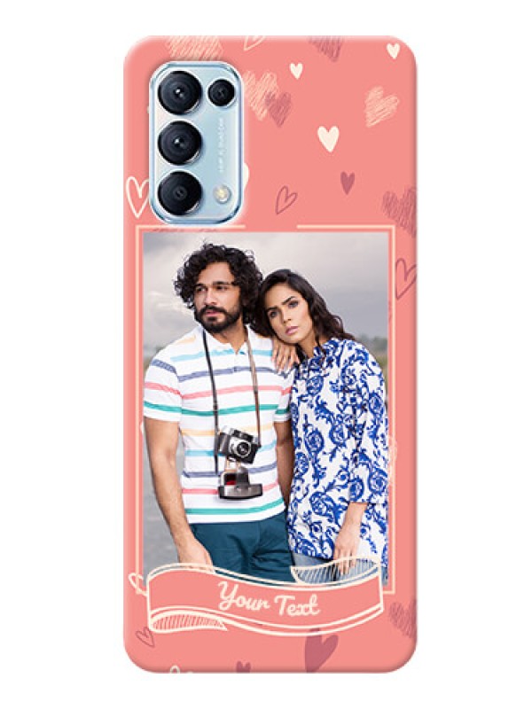 Custom Reno 5 Pro 5G custom mobile phone cases: love doodle art Design