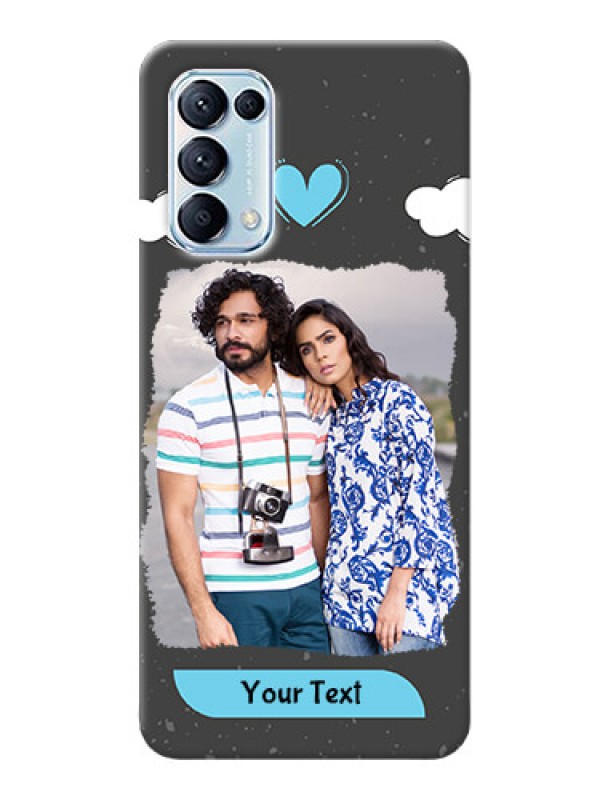 Custom Reno 5 Pro 5G Mobile Back Covers: splashes with love doodles Design