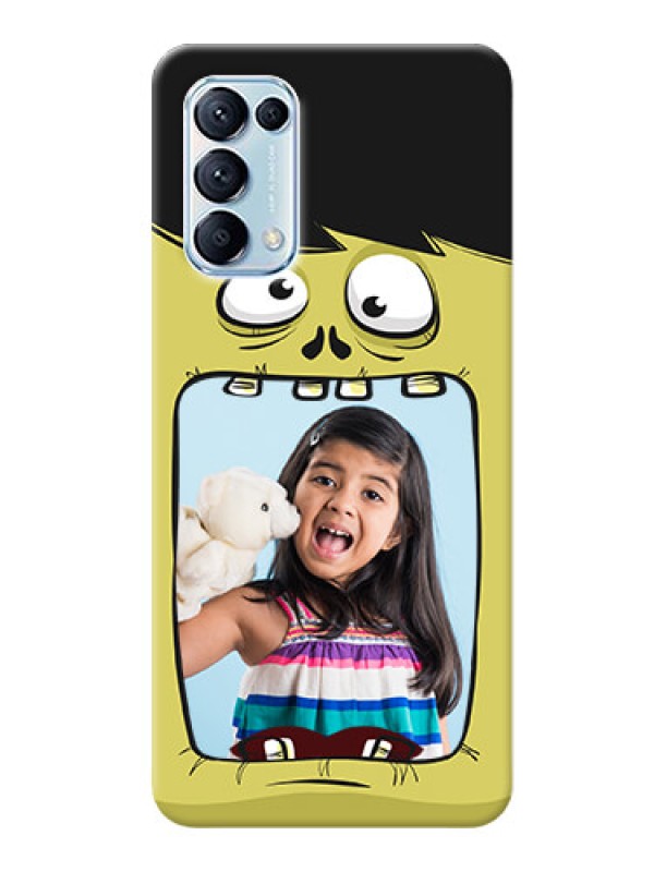 Custom Reno 5 Pro 5G Mobile Covers: Cartoon monster back case Design