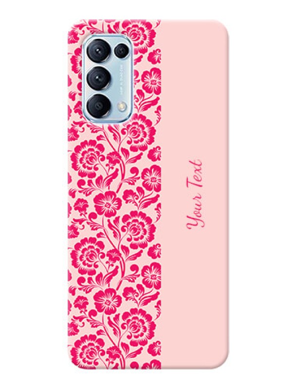 Custom Reno 5 Pro Phone Back Covers: Attractive Floral Pattern Design