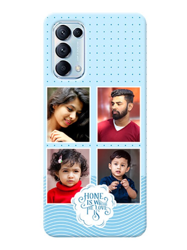 Custom Reno 5 Pro Custom Phone Covers: Cute love quote with 4 pic upload Design