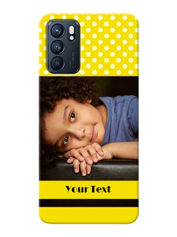 Custom Reno 6 5G Custom Mobile Covers: Bright Yellow Case Design