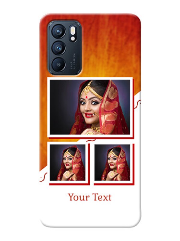 Custom Reno 6 5G Personalised Phone Cases: Wedding Memories Design 