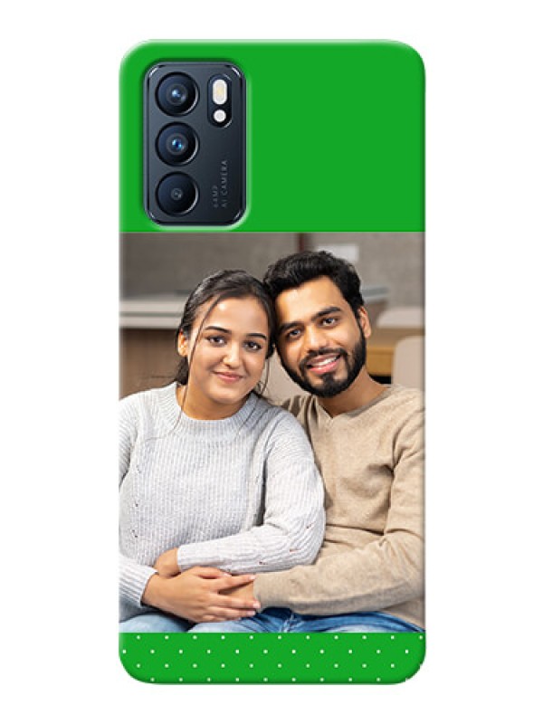 Custom Reno 6 5G Personalised mobile covers: Green Pattern Design