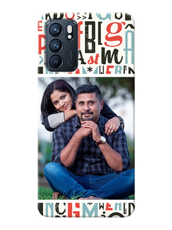 Custom Reno 6 5G custom mobile phone covers: Alphabet Design