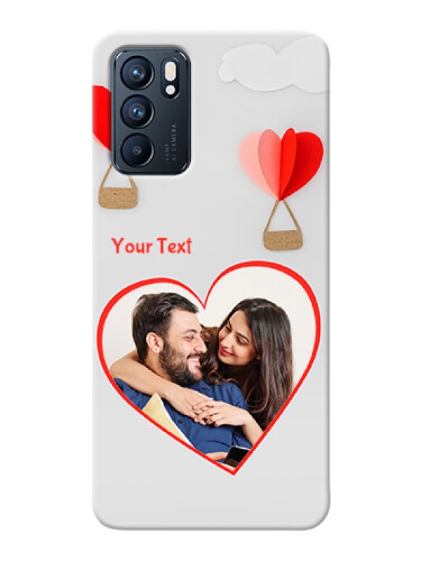 Custom Reno 6 5G Phone Covers: Parachute Love Design
