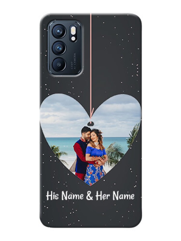 Custom Reno 6 5G custom phone cases: Hanging Heart Design