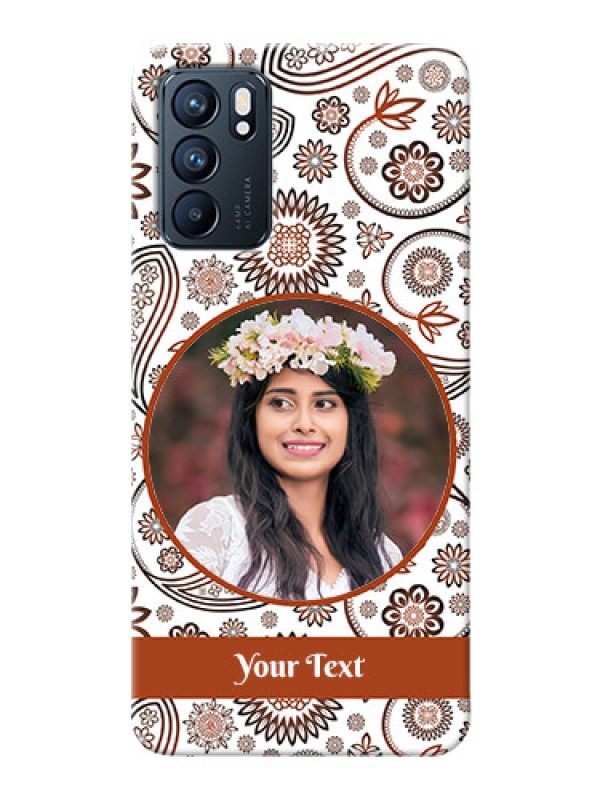 Custom Reno 6 5G phone cases online: Abstract Floral Design 