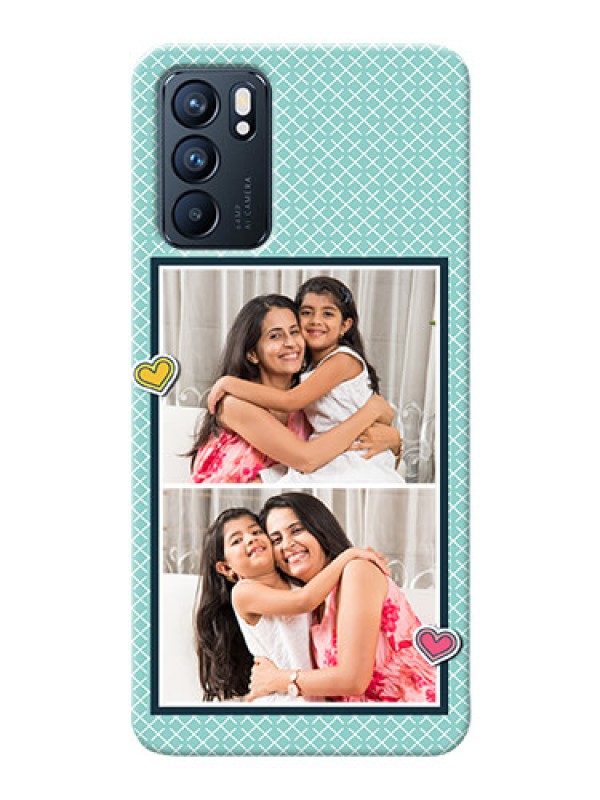 Custom Reno 6 5G Custom Phone Cases: 2 Image Holder with Pattern Design
