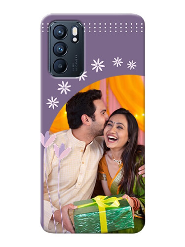 Custom Reno 6 5G Phone covers for girls: lavender flowers design 