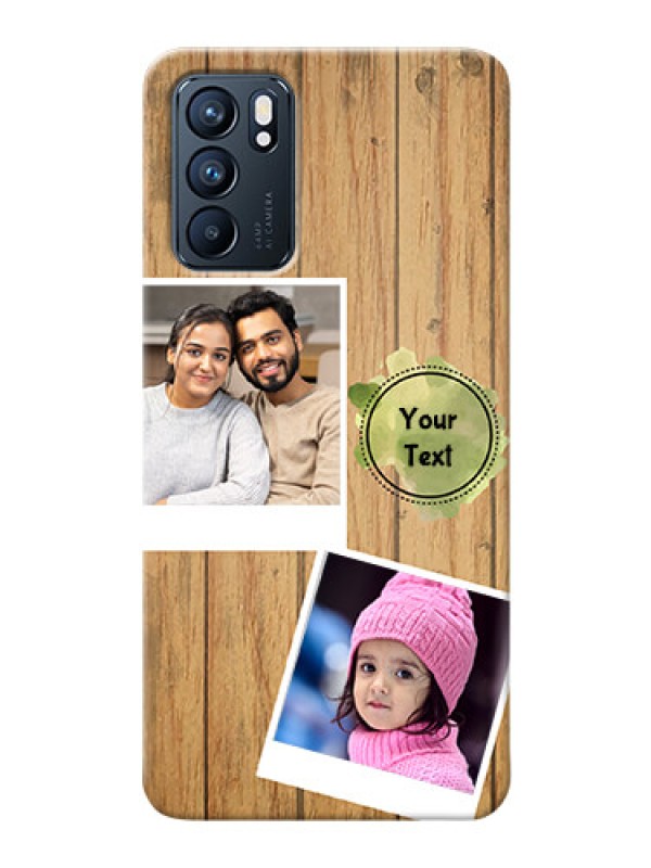 Custom Reno 6 5G Custom Mobile Phone Covers: Wooden Texture Design