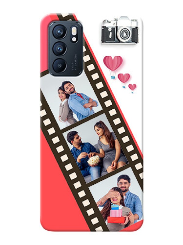 Custom Reno 6 5G custom phone covers: 3 Image Holder with Film Reel