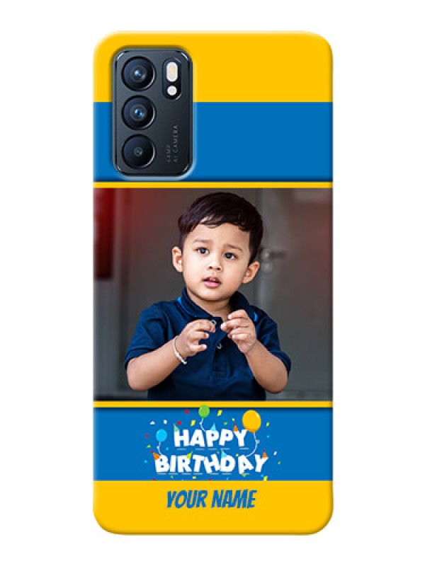 Custom Reno 6 5G Mobile Back Covers Online: Birthday Wishes Design