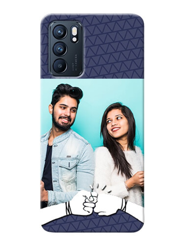 Custom Reno 6 5G Mobile Covers Online with Best Friends Design 
