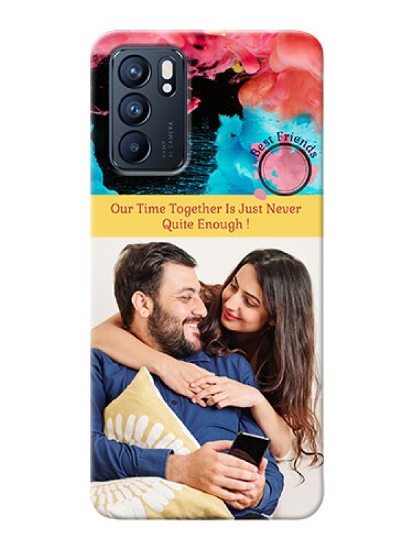 Custom Reno 6 5G Mobile Cases: Quote with Acrylic Painting Design