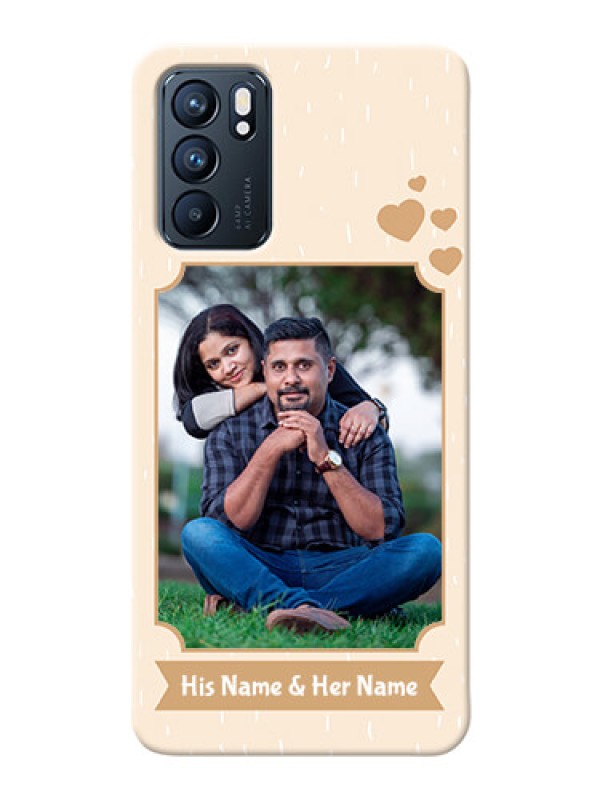 Custom Reno 6 5G mobile phone cases with confetti love design 