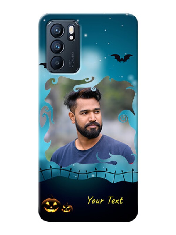 Custom Reno 6 5G Personalised Phone Cases: Halloween frame design