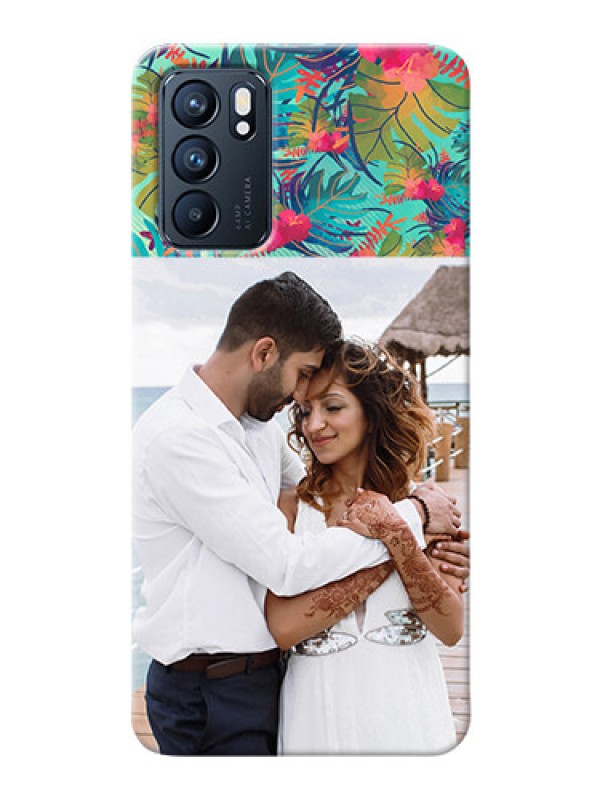 Custom Reno 6 5G Personalized Phone Cases: Watercolor Floral Design