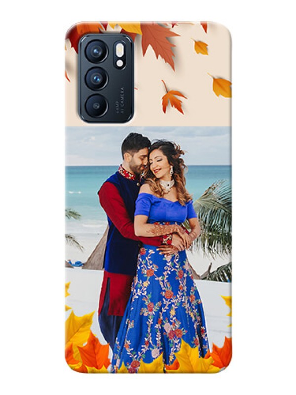 Custom Reno 6 5G Mobile Phone Cases: Autumn Maple Leaves Design