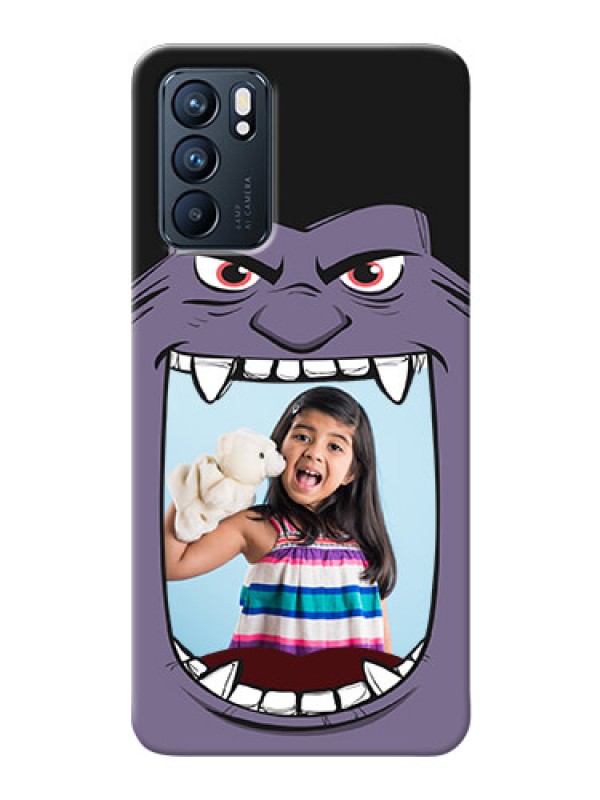 Custom Reno 6 5G Personalised Phone Covers: Angry Monster Design