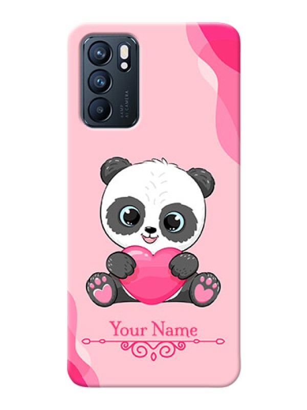 Custom Reno 6 5G Mobile Back Covers: Cute Panda Design