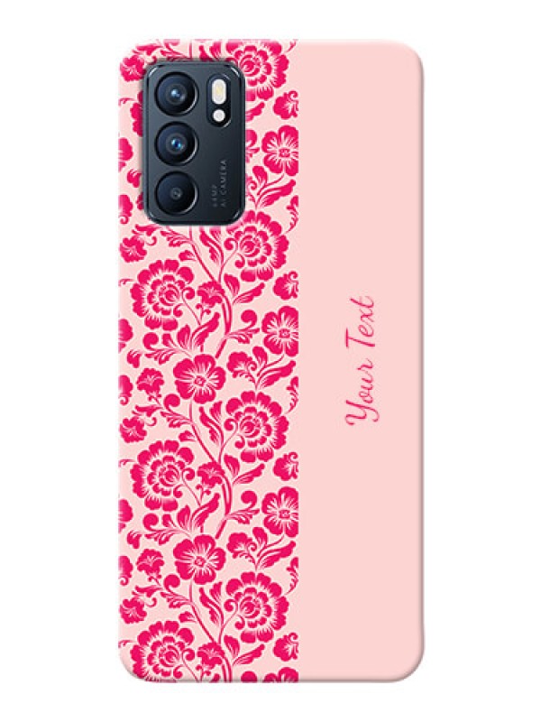 Custom Reno 6 5G Phone Back Covers: Attractive Floral Pattern Design