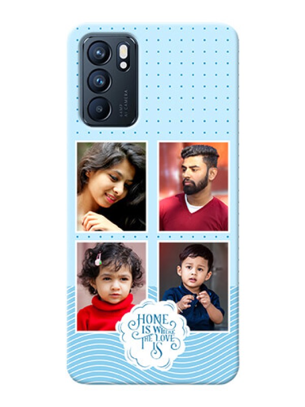 Custom Reno 6 5G Custom Phone Covers: Cute love quote with 4 pic upload Design