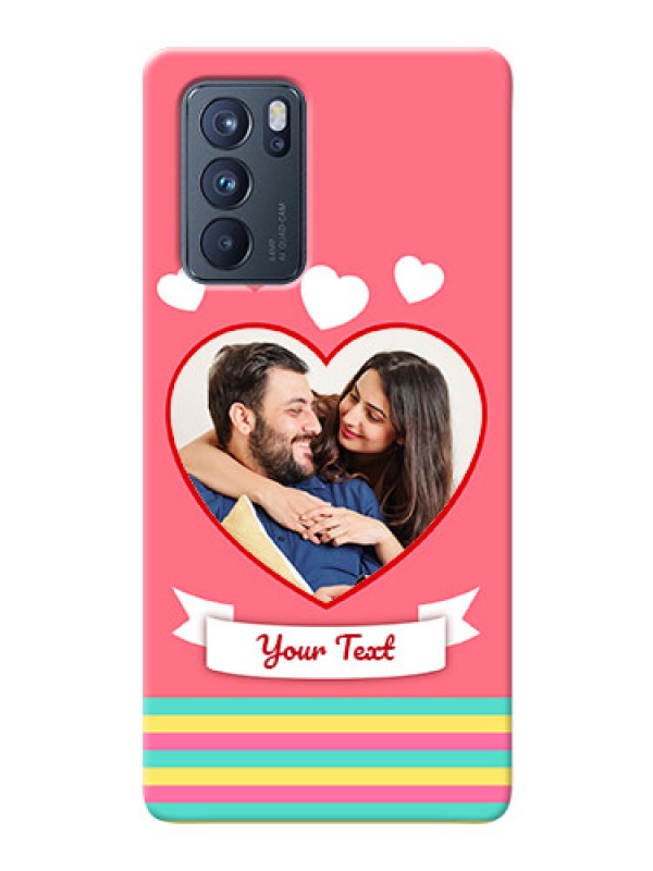 Custom Reno 6 Pro 5G Personalised mobile covers: Love Doodle Design