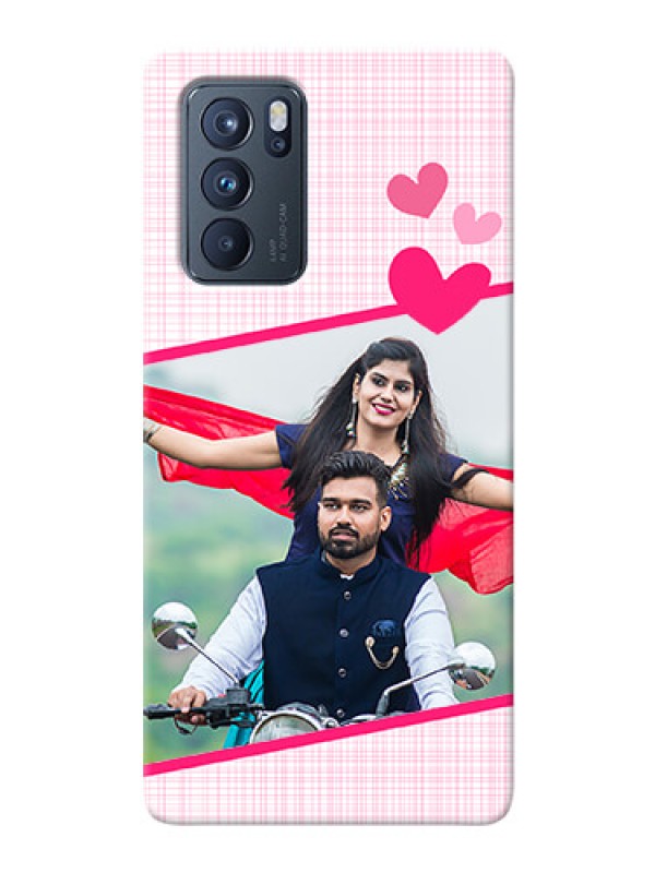 Custom Reno 6 Pro 5G Personalised Phone Cases: Love Shape Heart Design