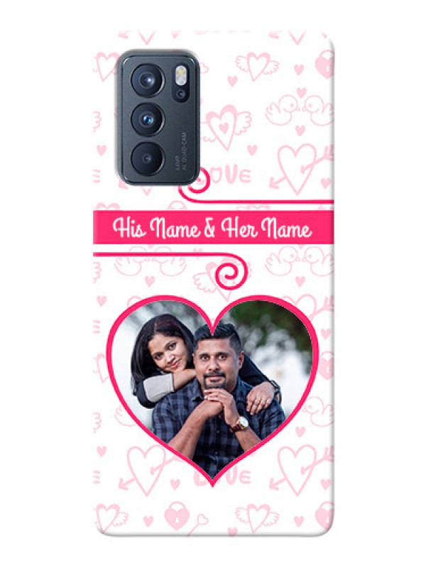 Custom Reno 6 Pro 5G Personalized Phone Cases: Heart Shape Love Design