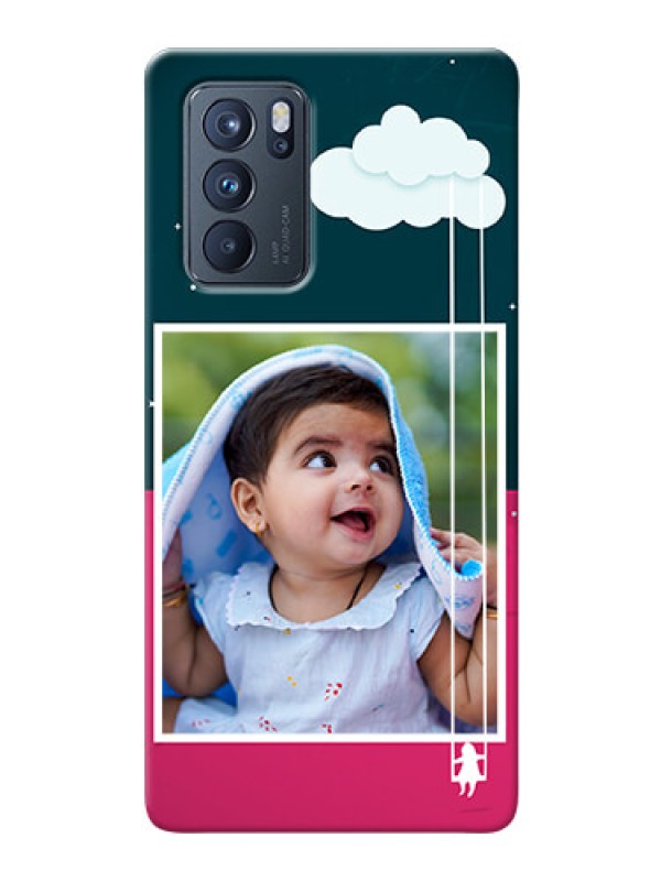 Custom Reno 6 Pro 5G custom phone covers: Cute Girl with Cloud Design