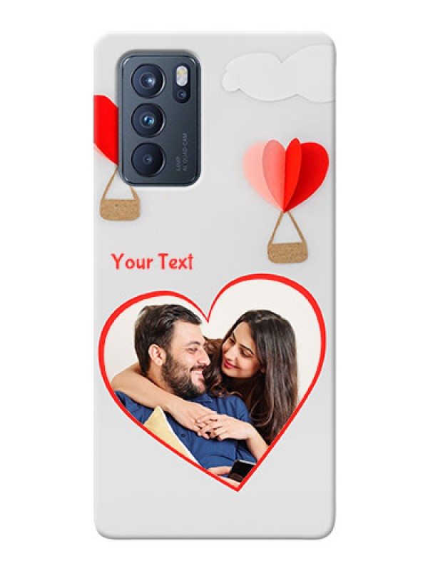 Custom Reno 6 Pro 5G Phone Covers: Parachute Love Design