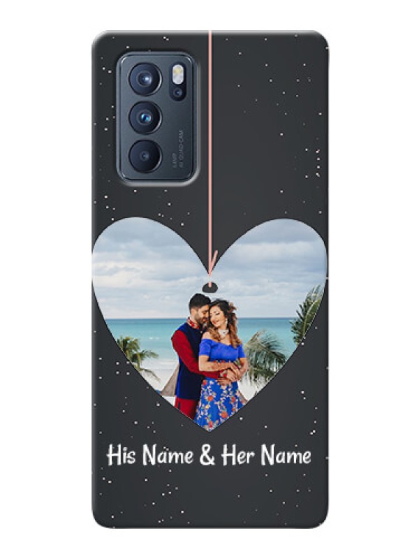 Custom Reno 6 Pro 5G custom phone cases: Hanging Heart Design