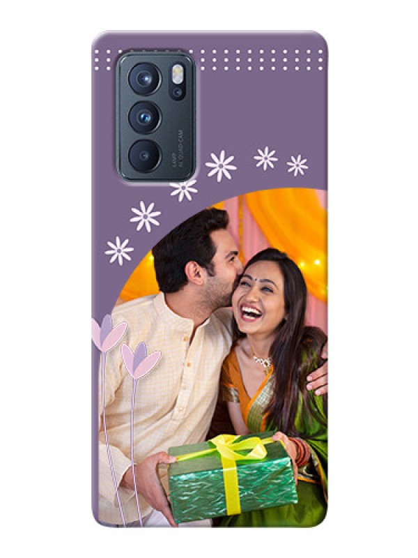 Custom Reno 6 Pro 5G Phone covers for girls: lavender flowers design 