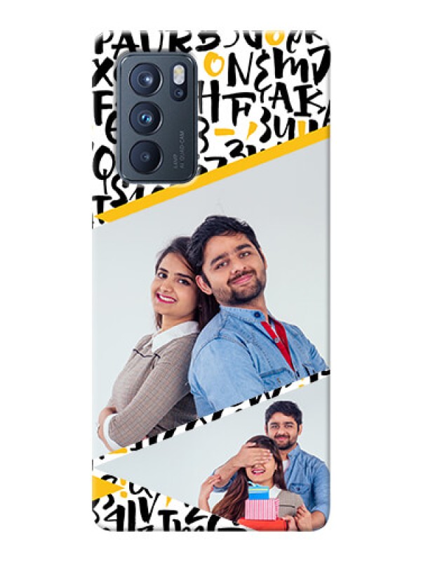 Custom Reno 6 Pro 5G Phone Back Covers: Letters Pattern Design