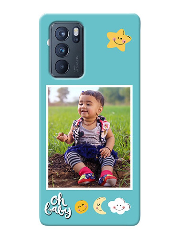 Custom Reno 6 Pro 5G Personalised Phone Cases: Smiley Kids Stars Design