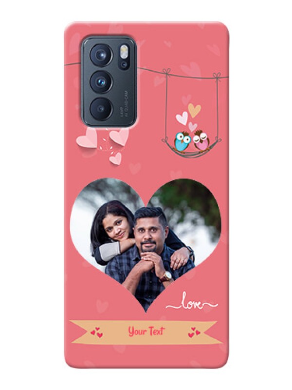 Custom Reno 6 Pro 5G custom phone covers: Peach Color Love Design 