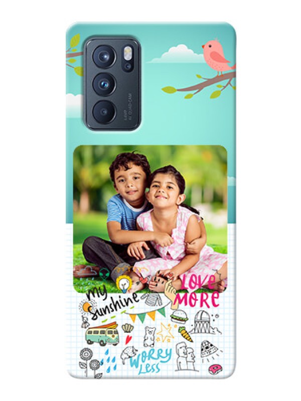 Custom Reno 6 Pro 5G phone cases online: Doodle love Design