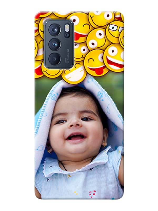 Custom Reno 6 Pro 5G Custom Phone Cases with Smiley Emoji Design